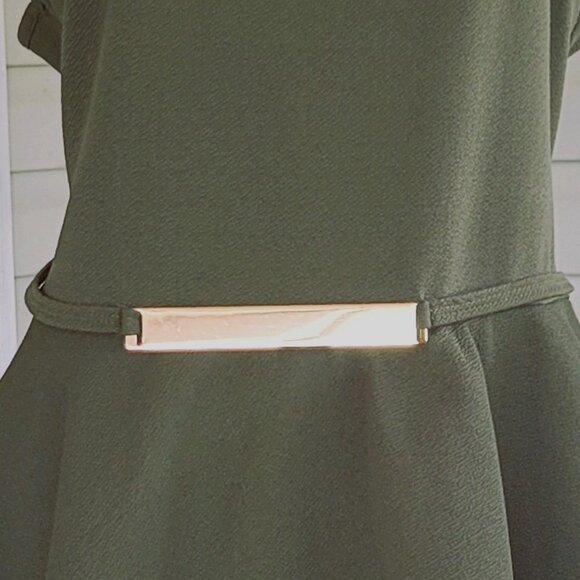 MINNETTE ARMY GREEN DRESS - Picture 3 of 5